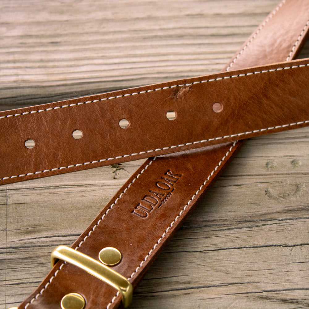 1.5" veg tan belt-hickory, solid brass