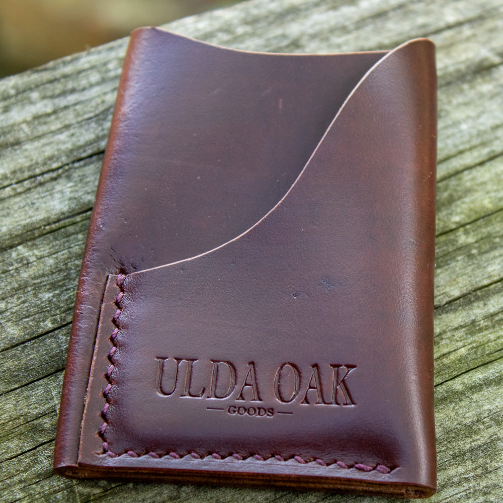 Quiet Curve Card Holder- Horween #8