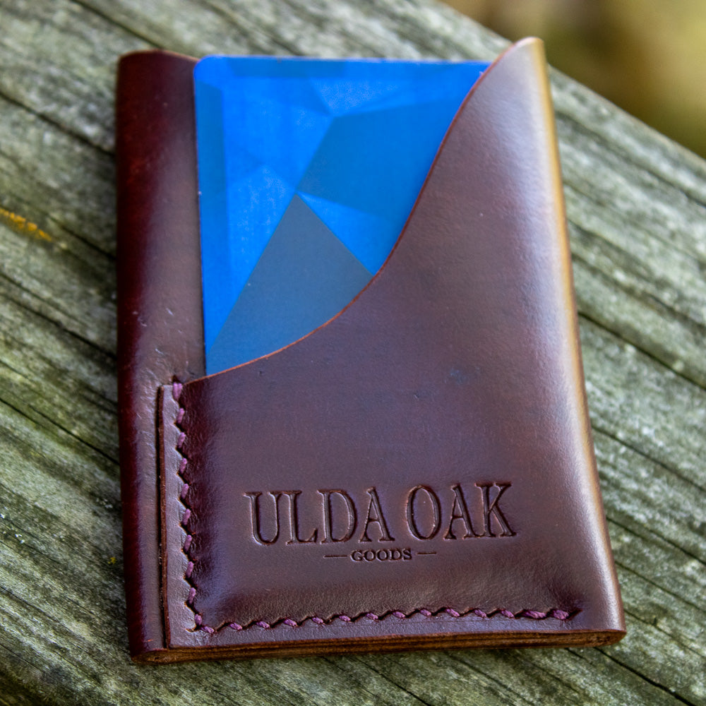 Quiet Curve Card Holder- Horween #8